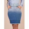 saia jeans degrade barra desfiada titanium jeans
