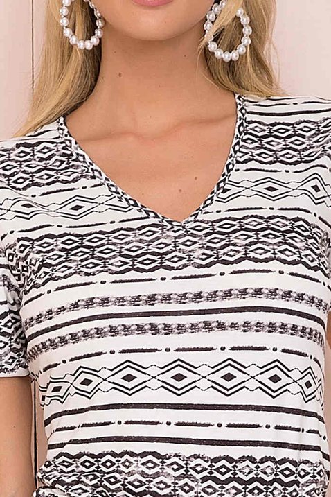 blusa estampada decote v 5