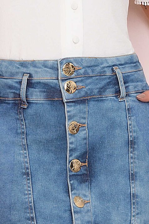 saia jeans botoes frontais 4