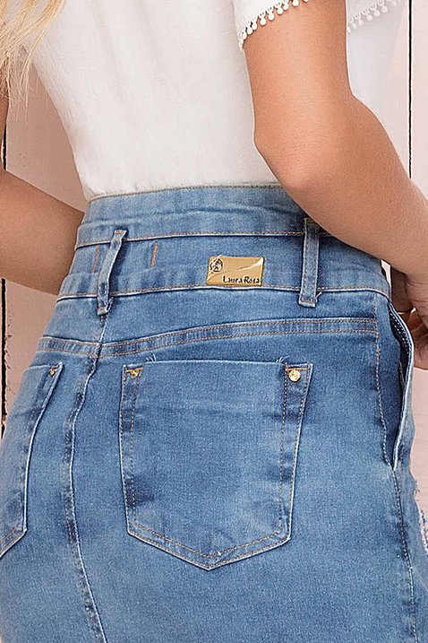 saia jeans botoes frontais 9