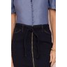 saia jeans marinho lapis ziper frontal 6