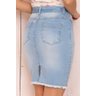 saia jeans claro barra desfiada 9