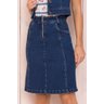 saia jeans escuro evase ziper frontal 3