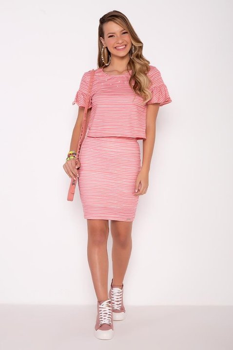 saia estampada malha lapis com elastico imperio z 8