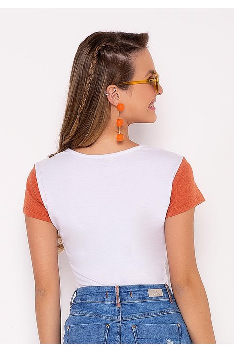 t shirt estampada branco com laranja imperio zb costas cima