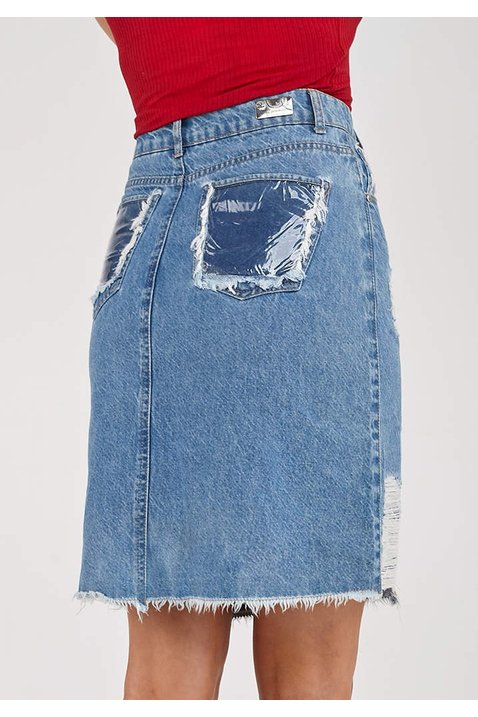 saia jeans sustentavel evase destroyed barra desfiada imperio z costas