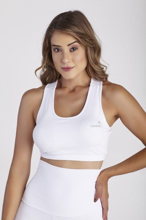 top branco para academia modelo regata poliamida alta compressao com bojo removivel costa nadador epulari 7