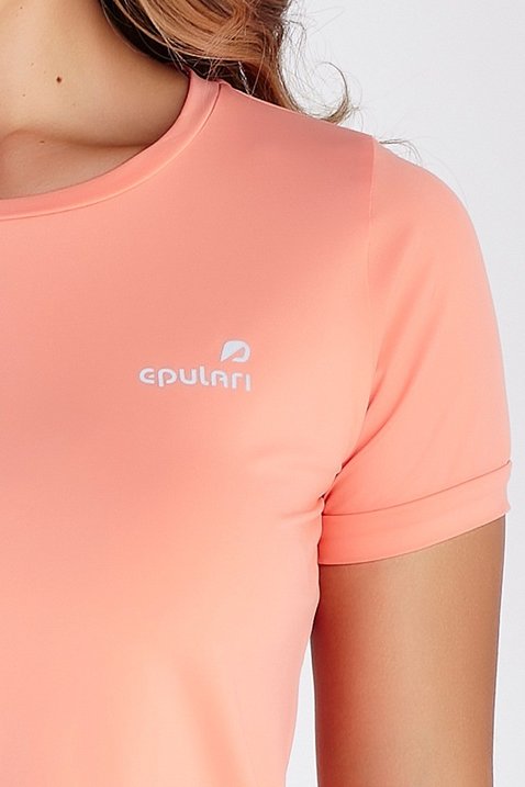 cropped laranja poliamida protecao uv50 epulari ep002lj frente detalhe