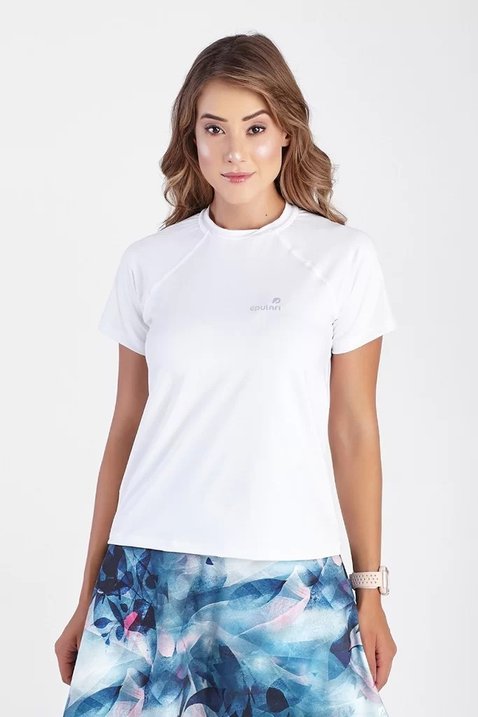 blusa camiseta feminina para academia fitness branca manga curta epulari 5