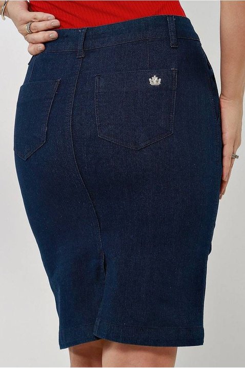 saia jeans marinho com recortes imperio z baixo detalhe zoom ok