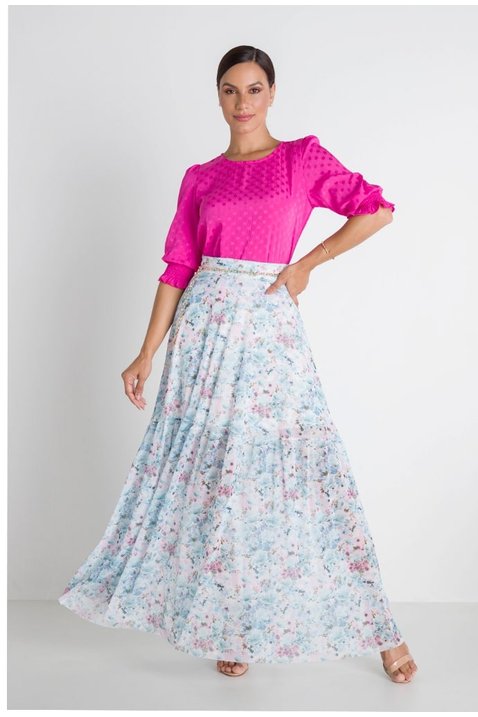 blusa silky youry poas pink ruth lekazis