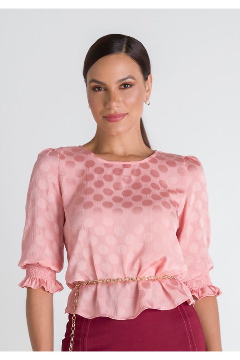 blusa silky youry poas rose ruth lekazis