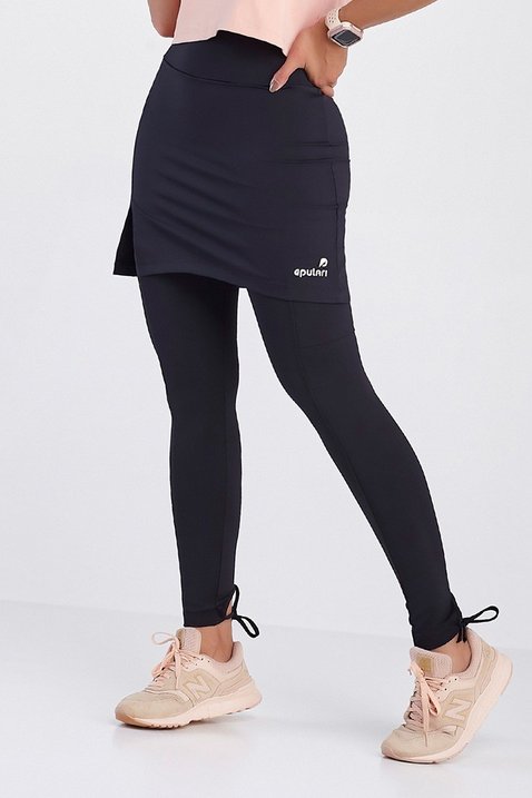 saia calca preta poliamida emana plus alta compressao moda fitness evangelica epulari 11