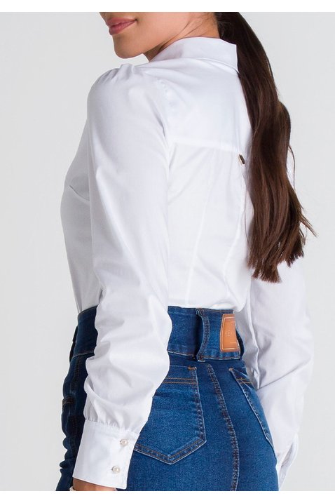 Camisa Feminina Branca Social Gabriela Lekazis