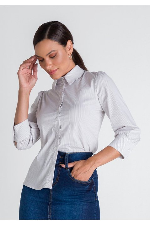 camisa listrada nude feminina sabrina lekazis cima