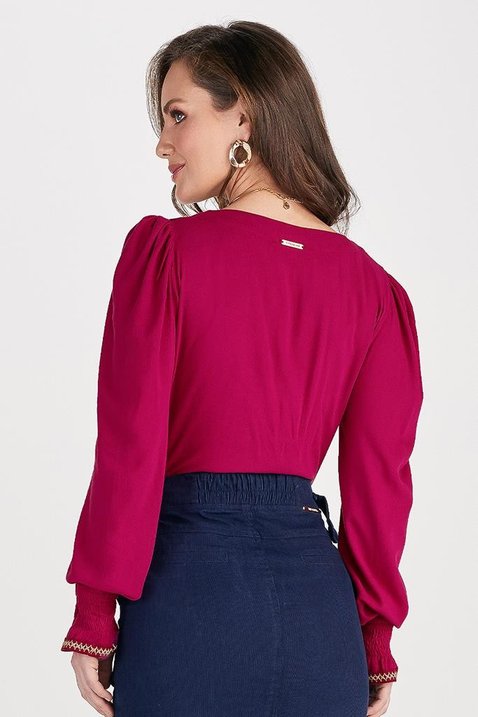 blusa manga longa orquidea com amarracao frontal titanium jeans 5