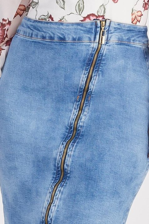 saia lapis com barra assimetrica desfiada titanium jeans 2
