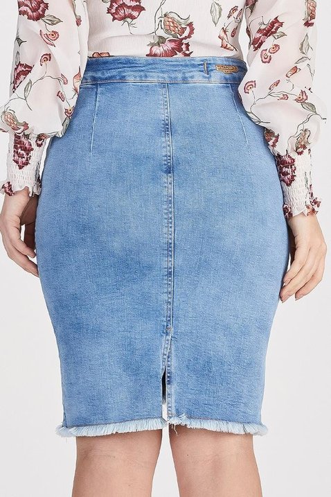 saia lapis com barra assimetrica desfiada titanium jeans 6