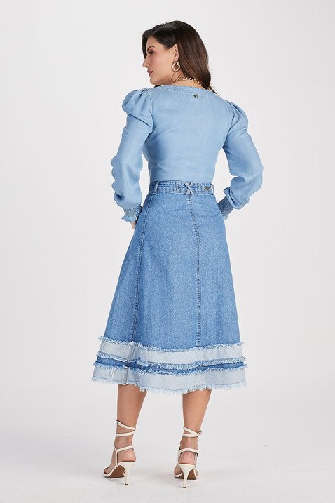 saia jeans gode midi 8