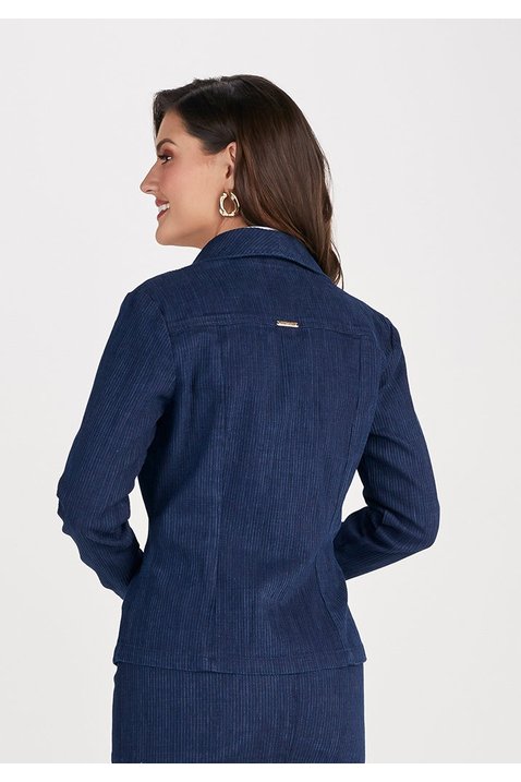 blazer jeans com botoes encapados titanium jeans costasw cima