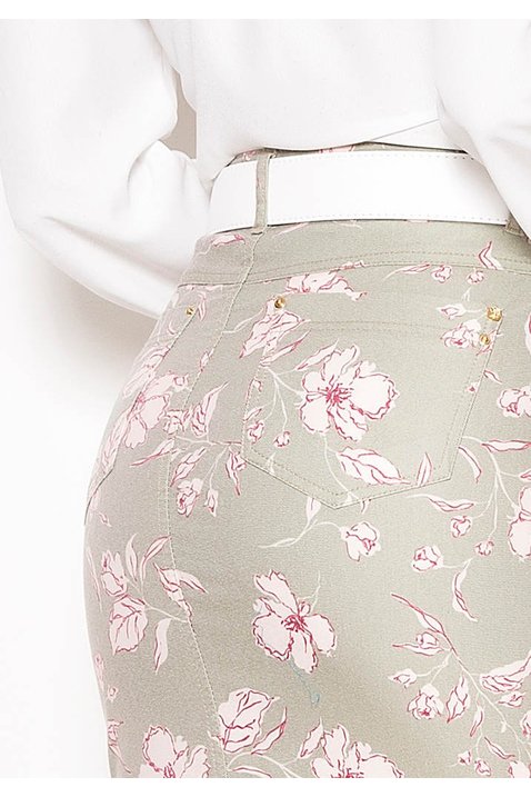 saia sarja estampa exclusiva laura rosa costas baixo detalhe