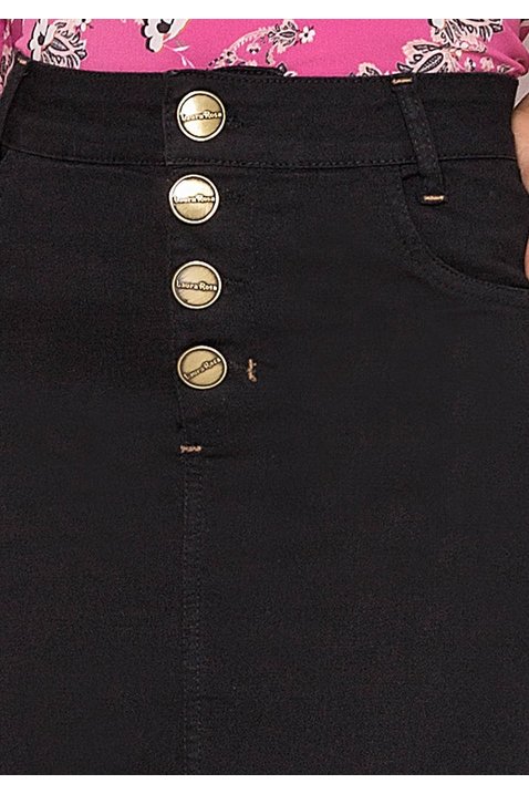 saia jeans black sustentavel laura rosa baixo detalhe zoom