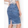 saia jeans sustentavel barra desfiada laura rosa costas baixo