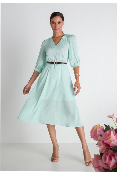vestido silky youry verde agua renata lekazis