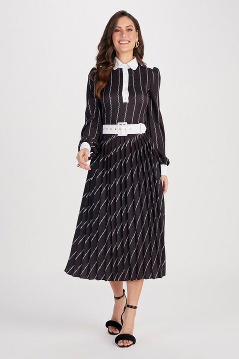 vestido preto plissado 2