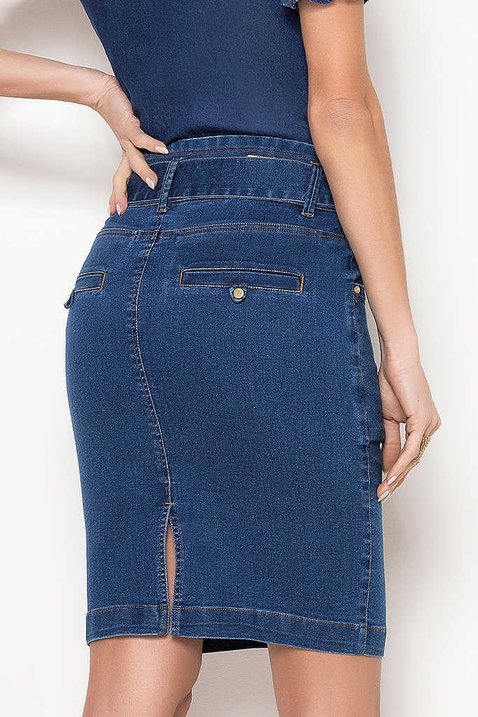 saia jeans com amarracao 9