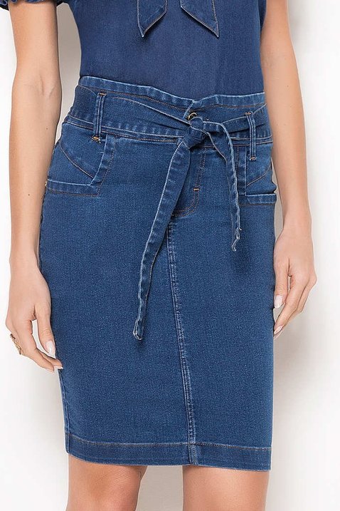 saia jeans com amarracao 3