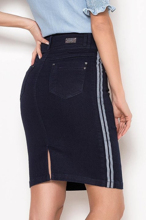 saia jeans com silk 8