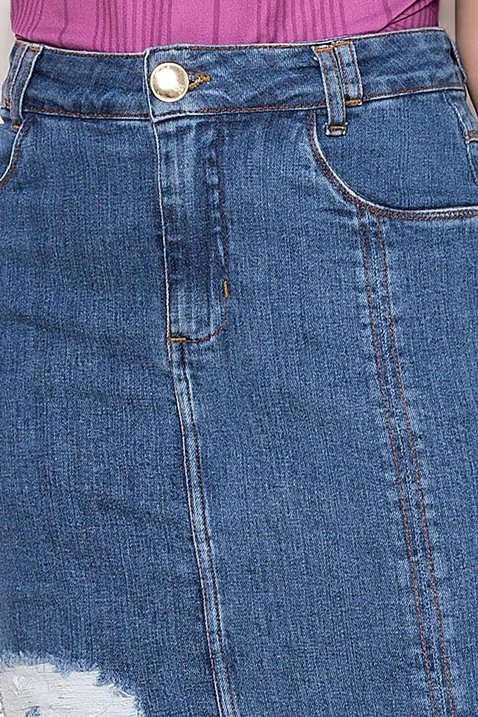 saia tradicional jeans assimetrica com puidos laura rosa 2 reduzida