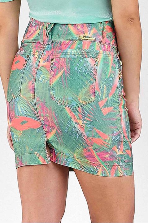 saia sarja curta estampa exclusiva titanium jeans costas