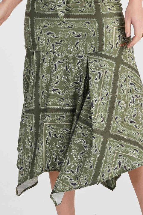 saia verde estampada assimetrica 6