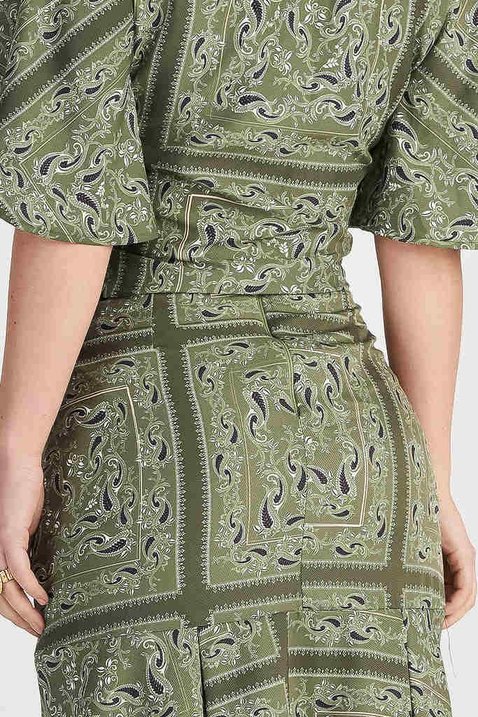 saia verde estampada assimetrica 9