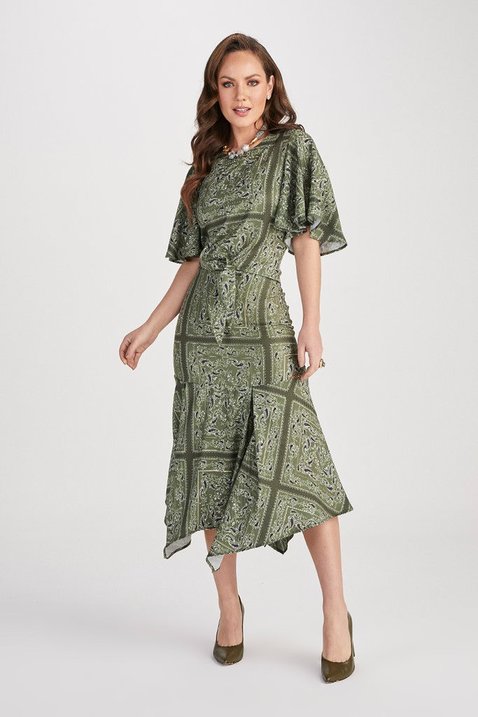 saia verde estampada assimetrica 2