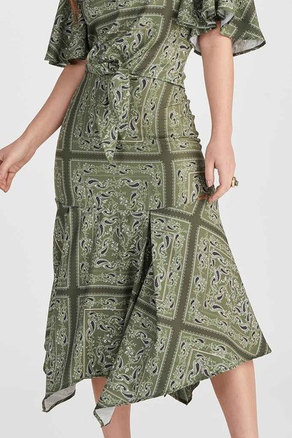 saia verde estampada assimetrica 3