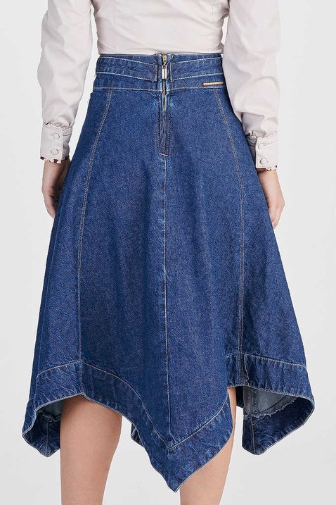 saia jeans assimetrica 8