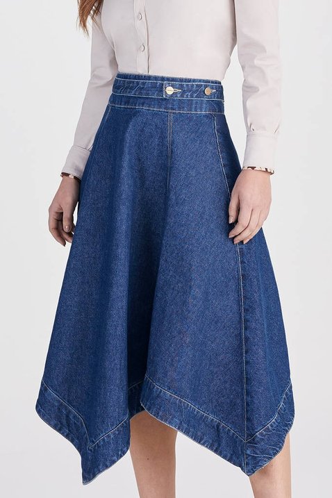 saia jeans assimetrica 3
