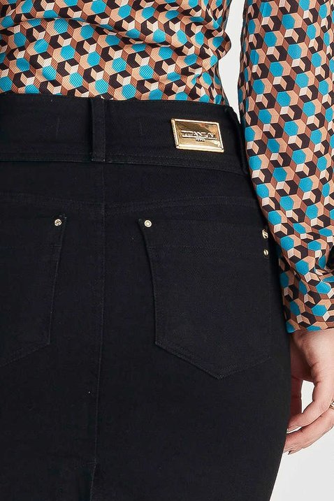 saia jeans preta curta 8