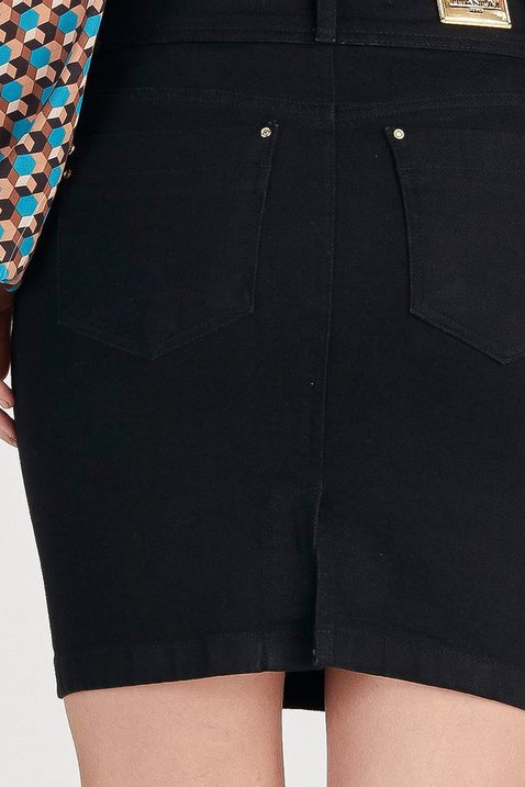 saia jeans preta curta 9