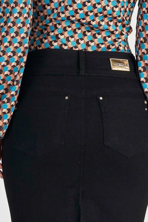 saia jeans preta curta 7