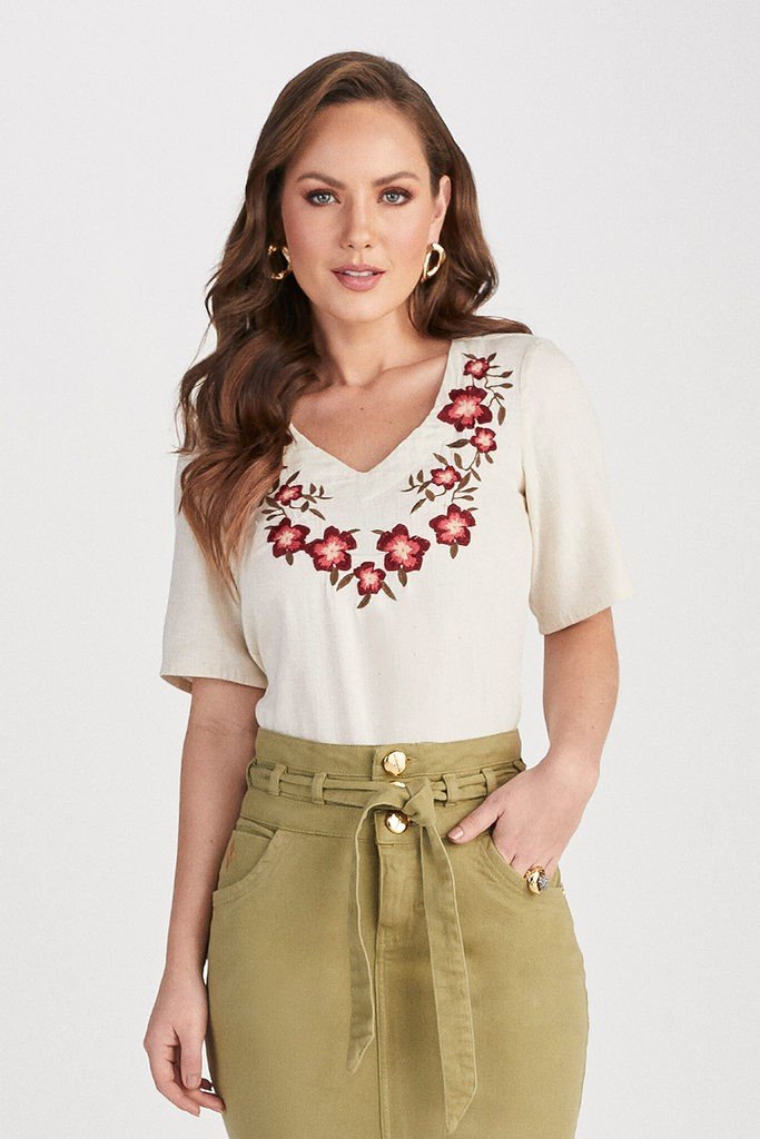 Blusa de bordado sale