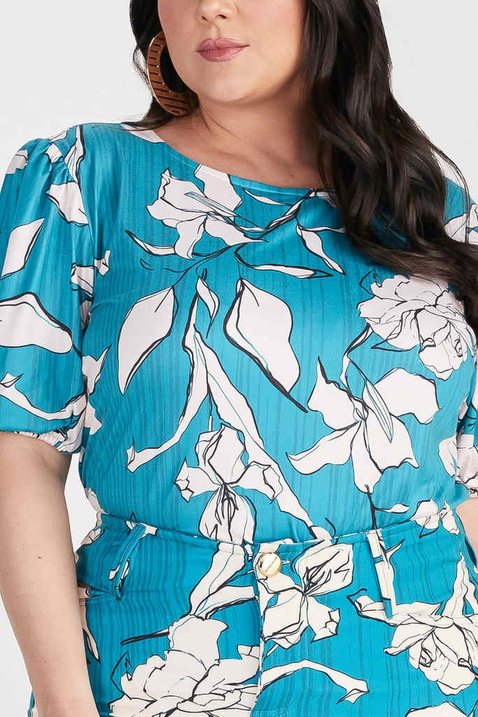 blusa azul estampada 2