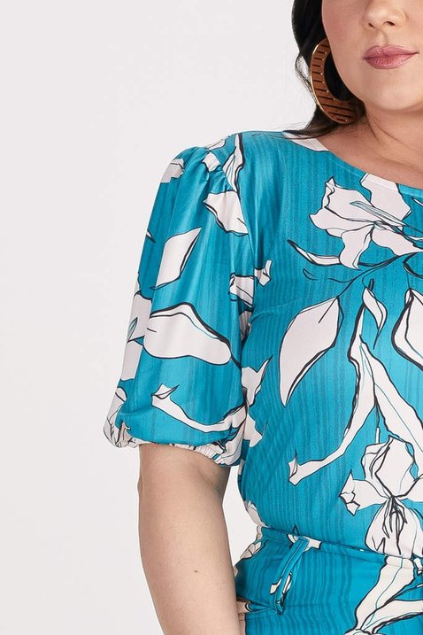 blusa azul estampada 4