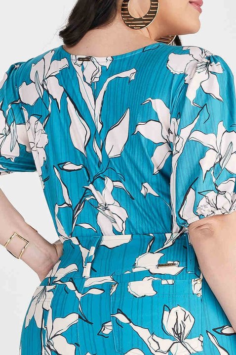 blusa azul estampada 6