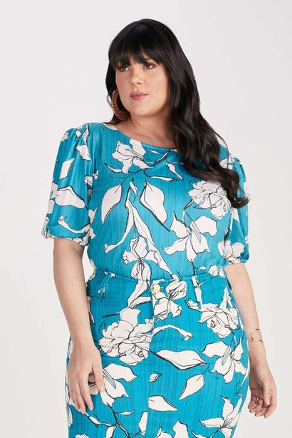 blusa azul estampada 1