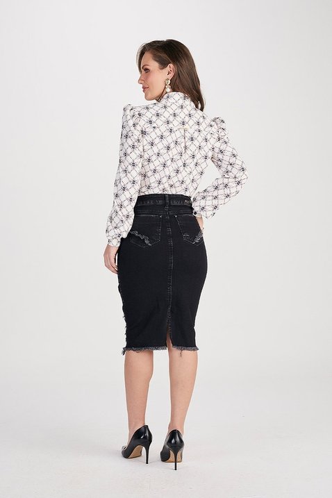saia jeans preta 4