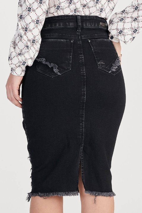 saia jeans preta 5